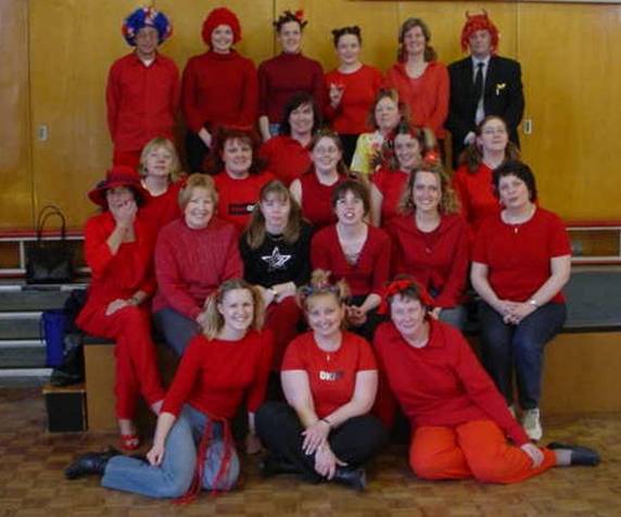 Staff in Red Nose Day Fancy Dress